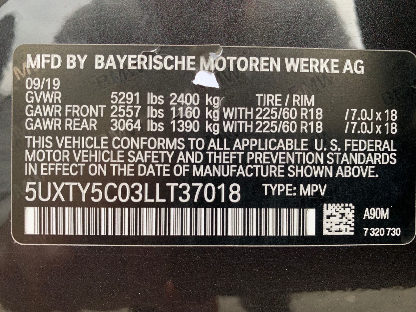2020 BMW X3 xDrive30i AWD