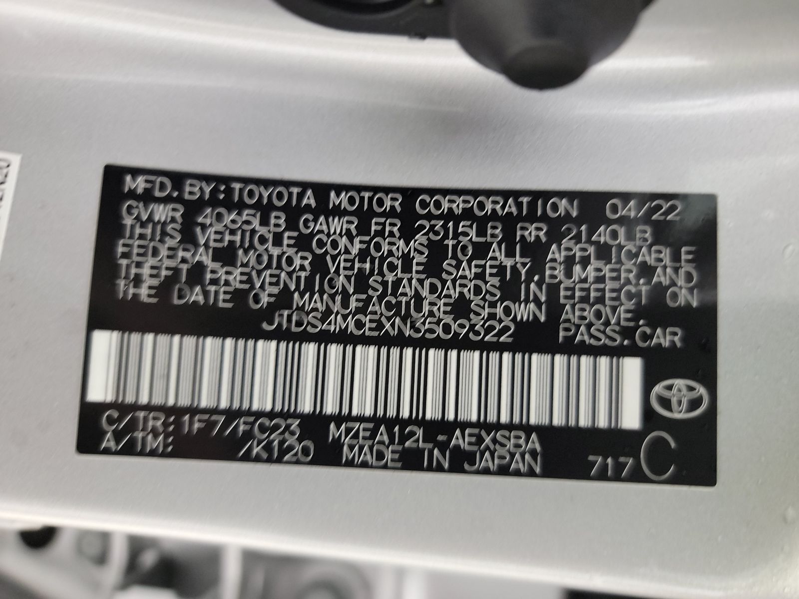 2022 Toyota Corolla SE FWD