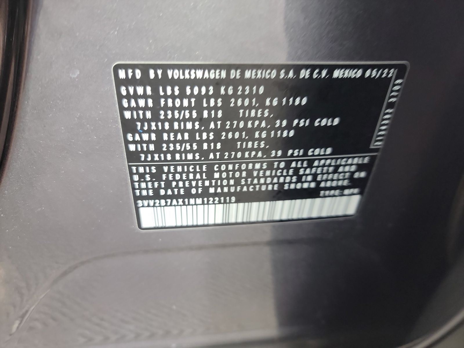 2022 Volkswagen Tiguan 2.0T SE AWD