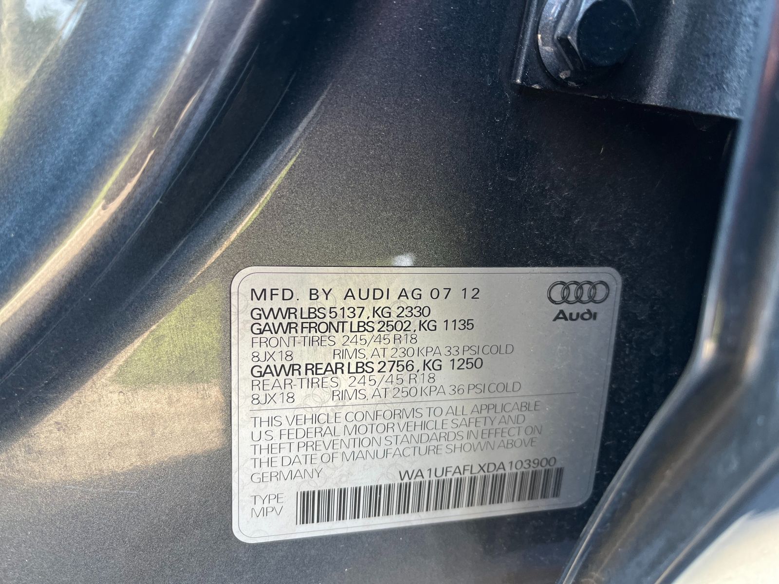 2013 Audi A4 Premium Plus AWD