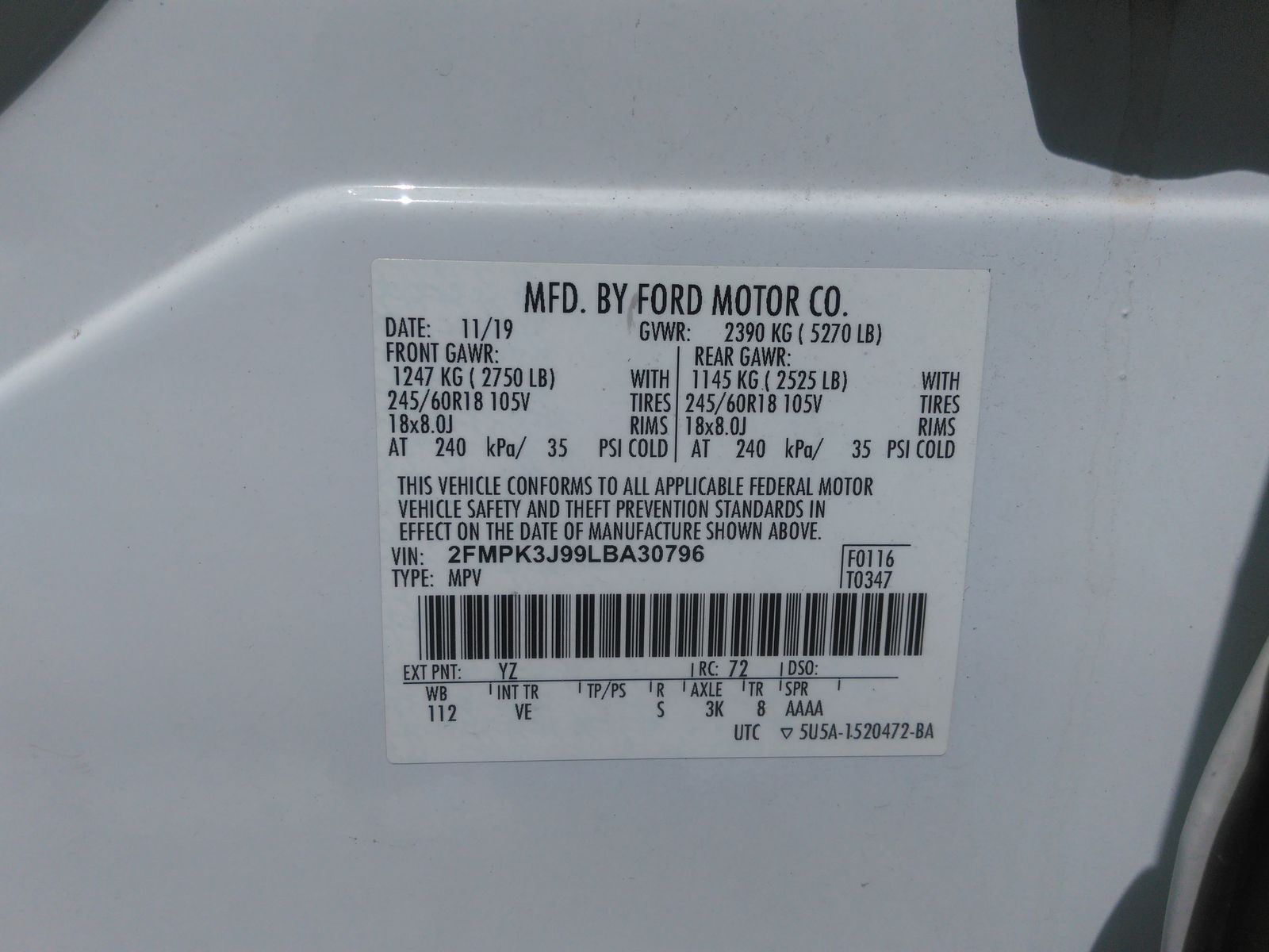 2020 Ford Edge SEL FWD