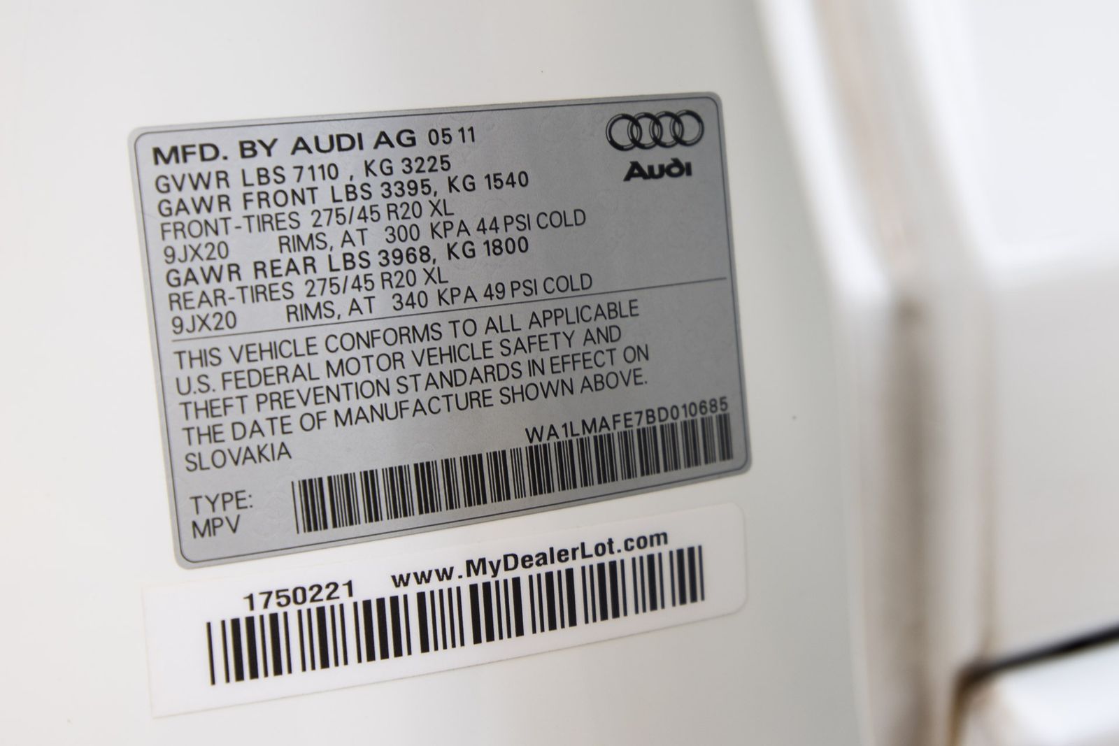2011 Audi Q7 3.0L TDI Premium Plus AWD