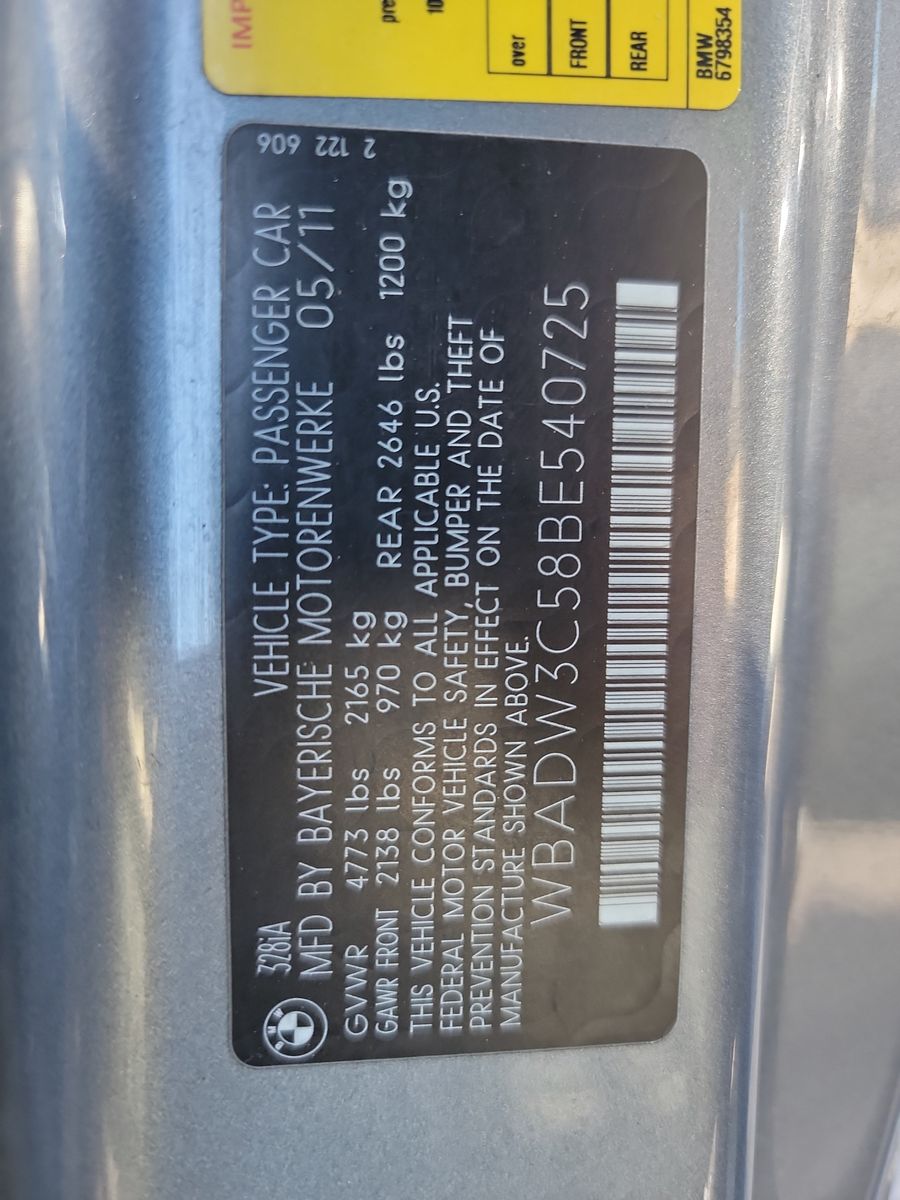 2011 BMW 3 Series 328i RWD