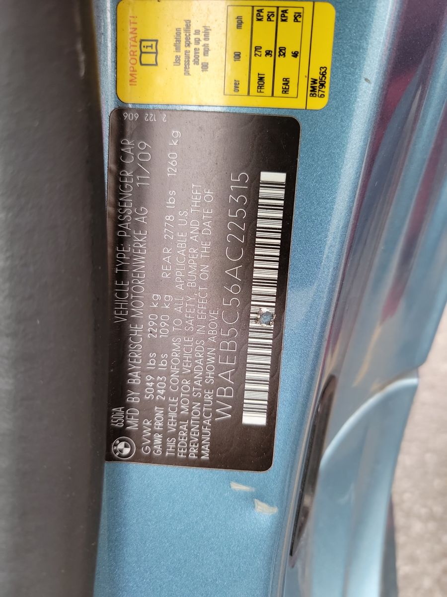 2010 BMW 6 Series 650i RWD