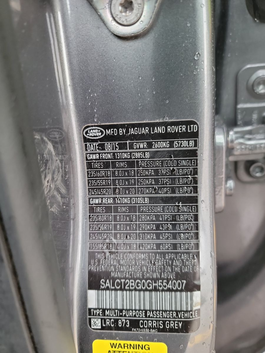 2016 Land Rover Discovery Sport HSE LUX AWD