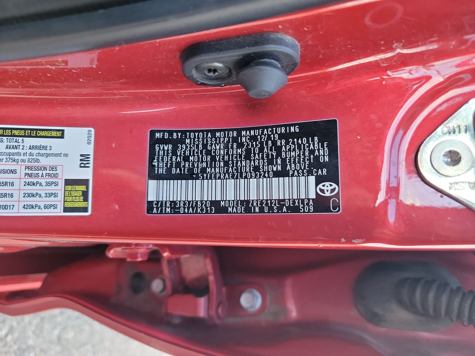 2020 Toyota Corolla LE FWD