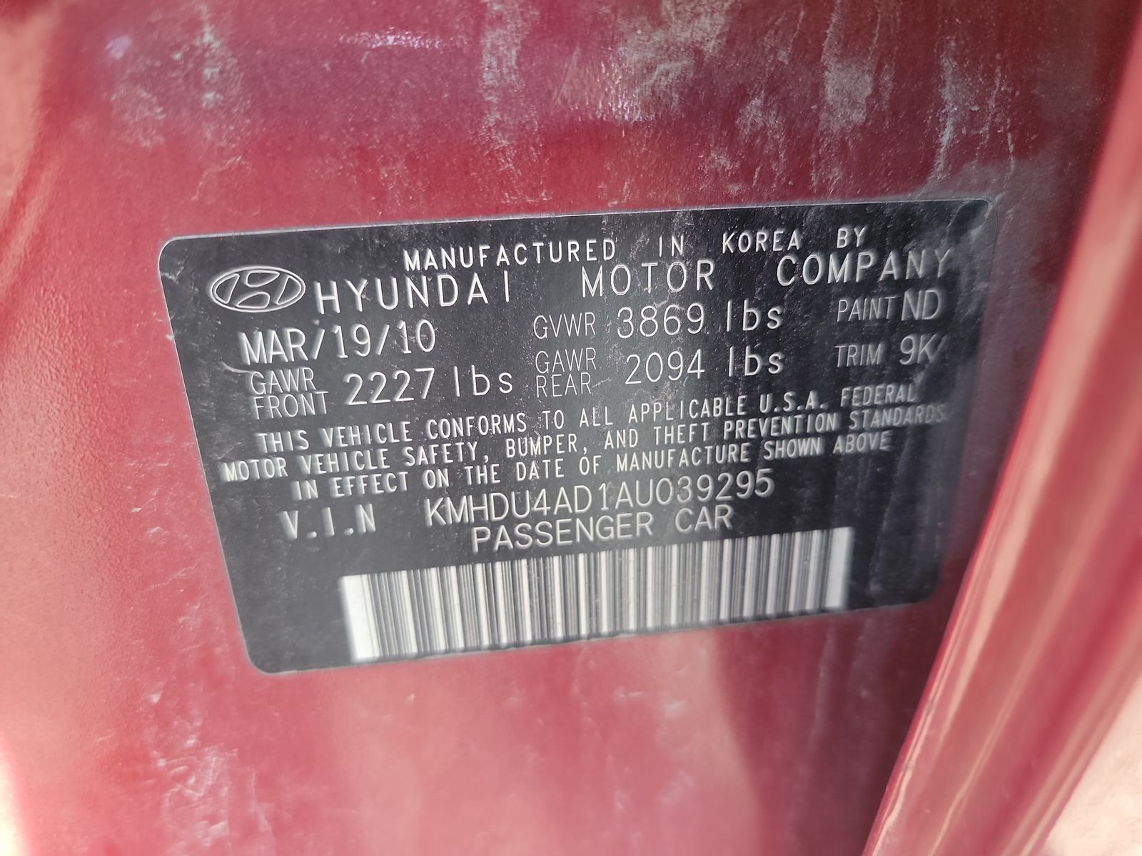 2010 Hyundai Elantra GLS FWD