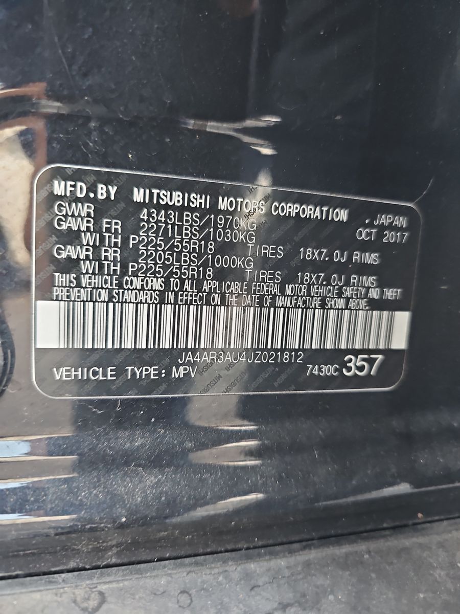 2018 Mitsubishi Outlander Sport LE 2.0 AWD