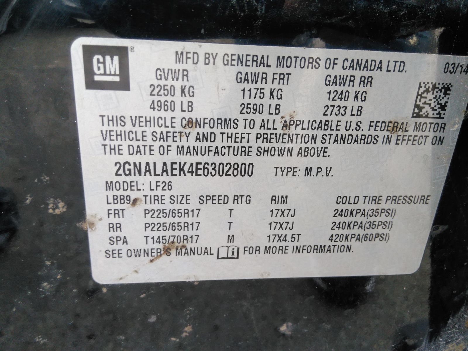 2014 Chevrolet Equinox LS FWD