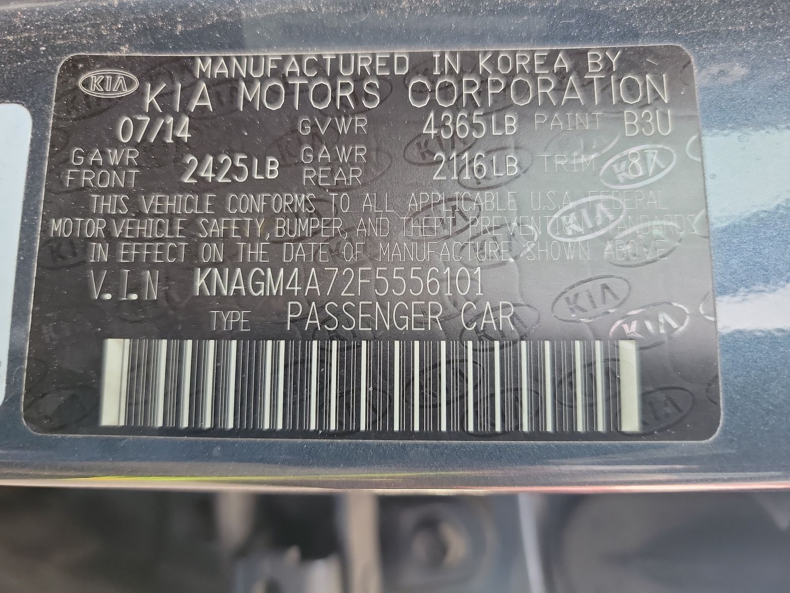 2015 Kia Optima LX FWD