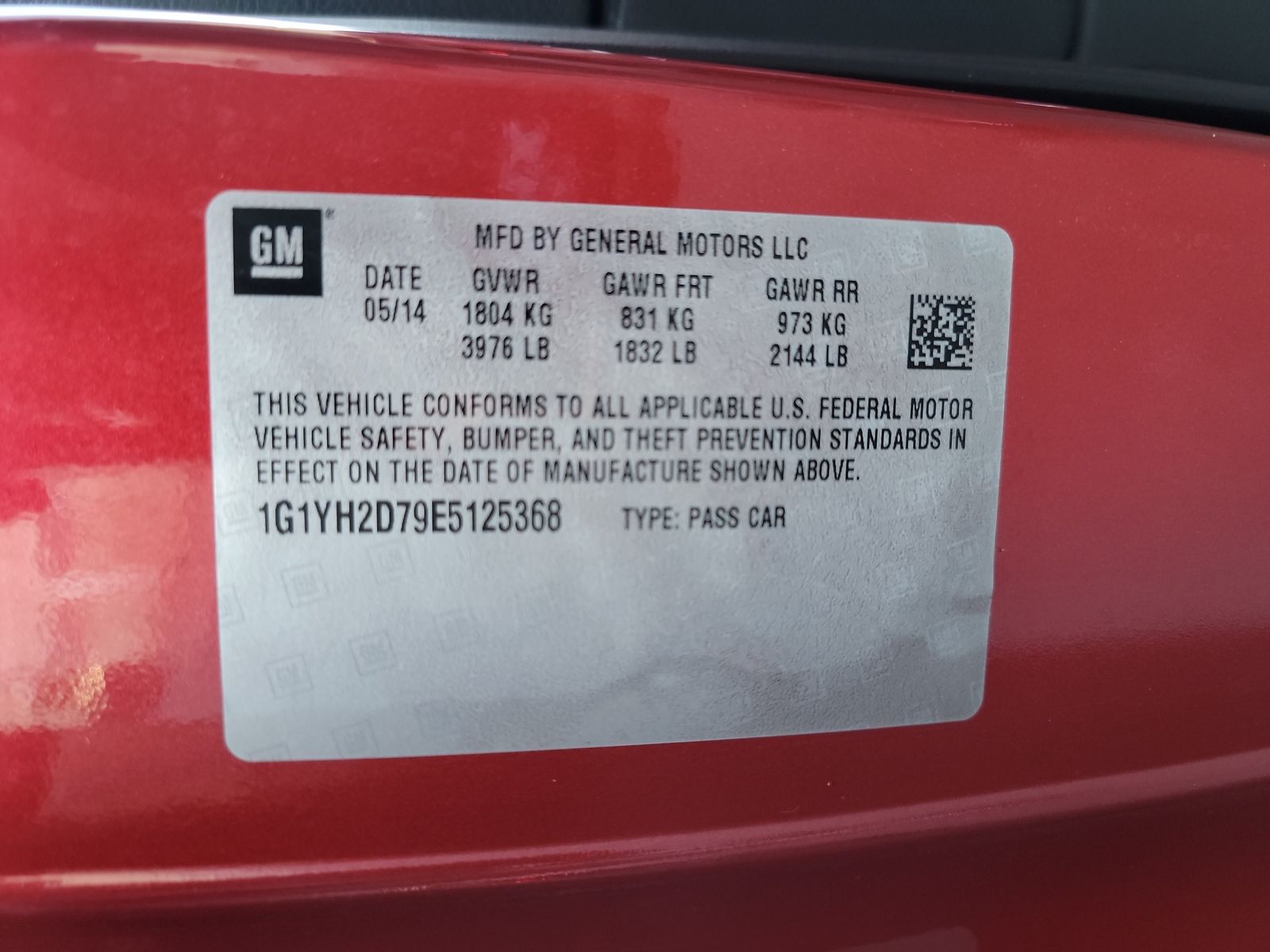 2014 Chevrolet Corvette Stingray Z51 RWD