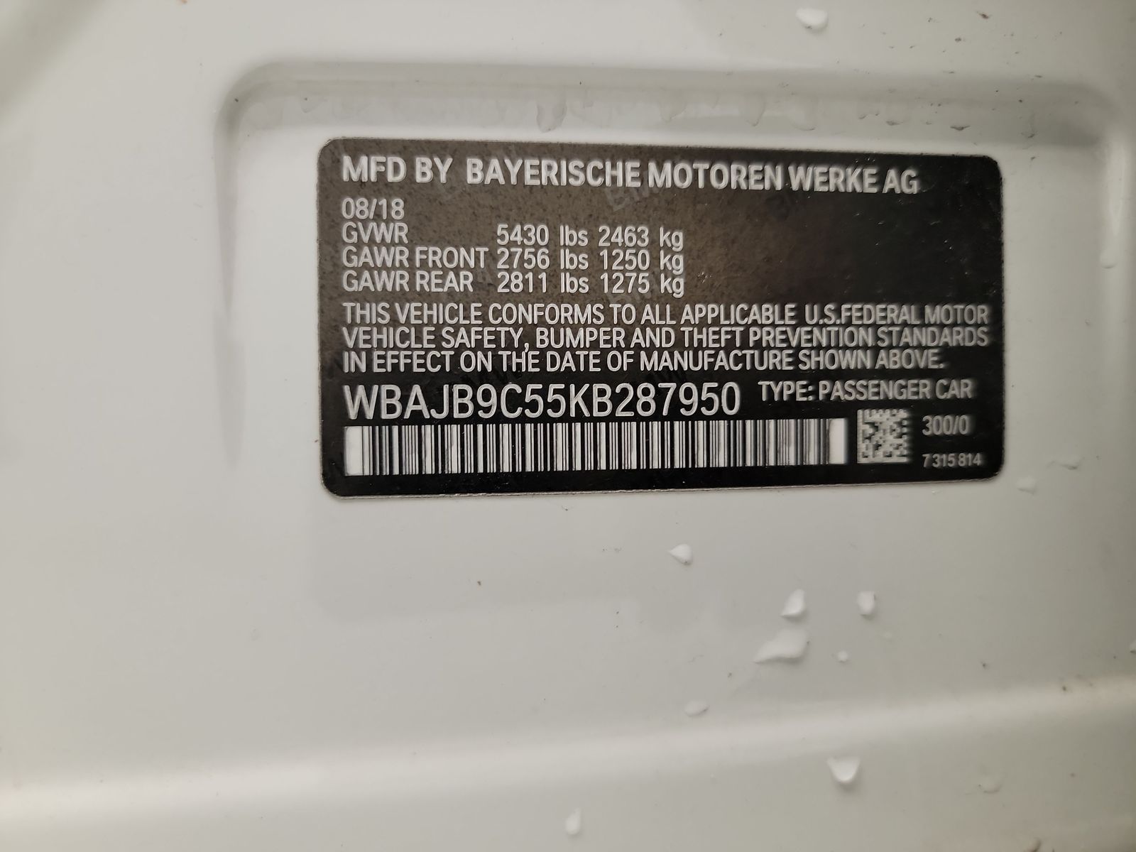2019 BMW 5 Series M550i xDrive AWD