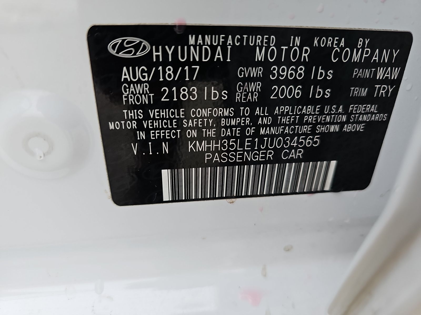 2018 Hyundai Elantra  FWD