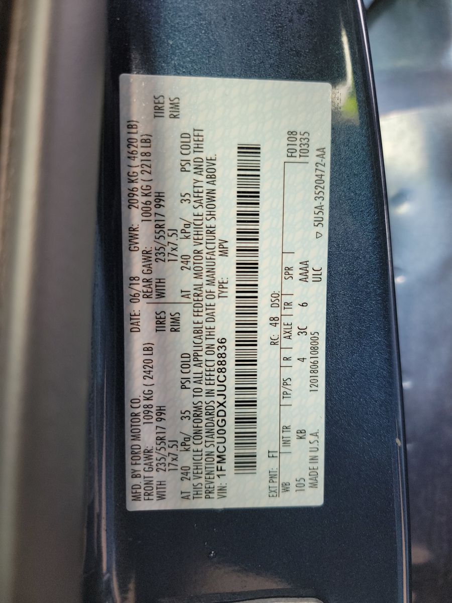 2018 Ford Escape SE FWD