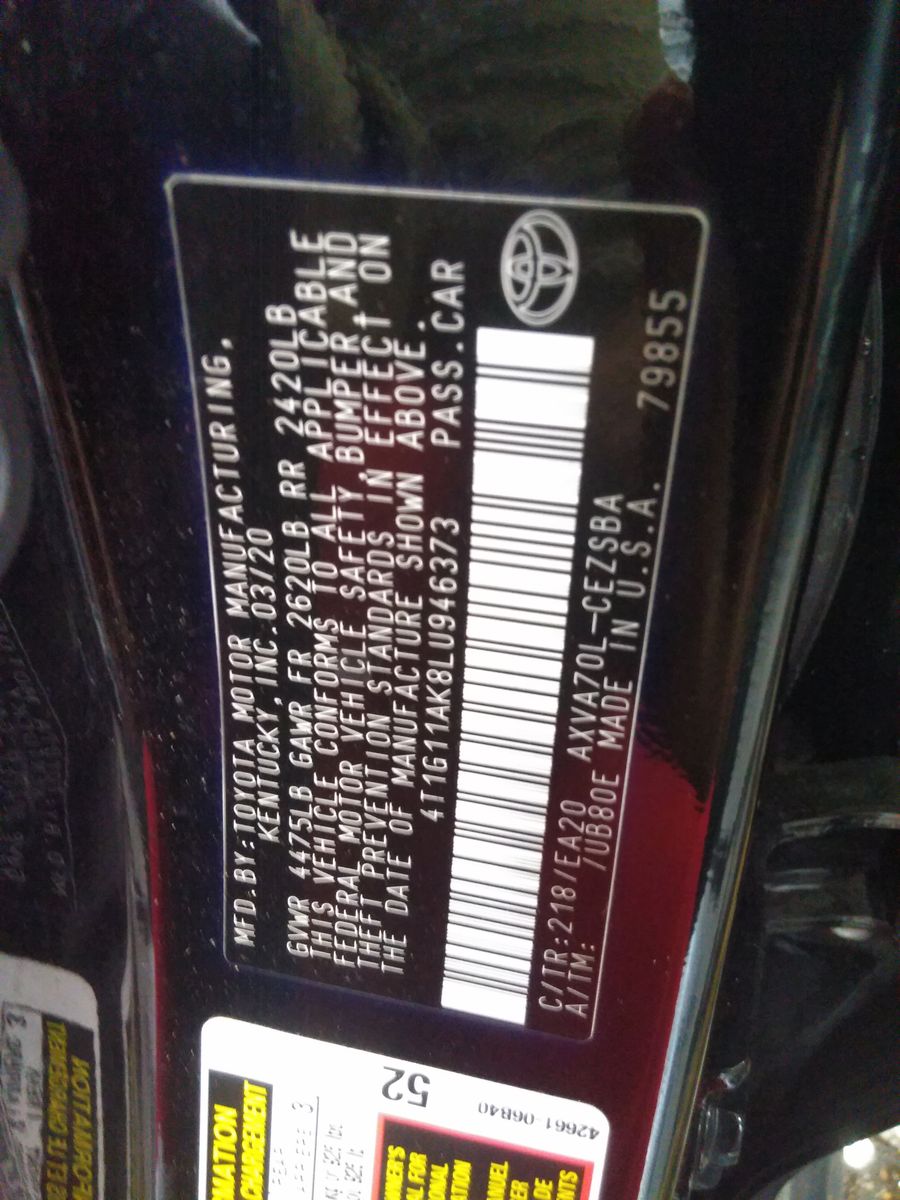 2020 Toyota Camry SE FWD