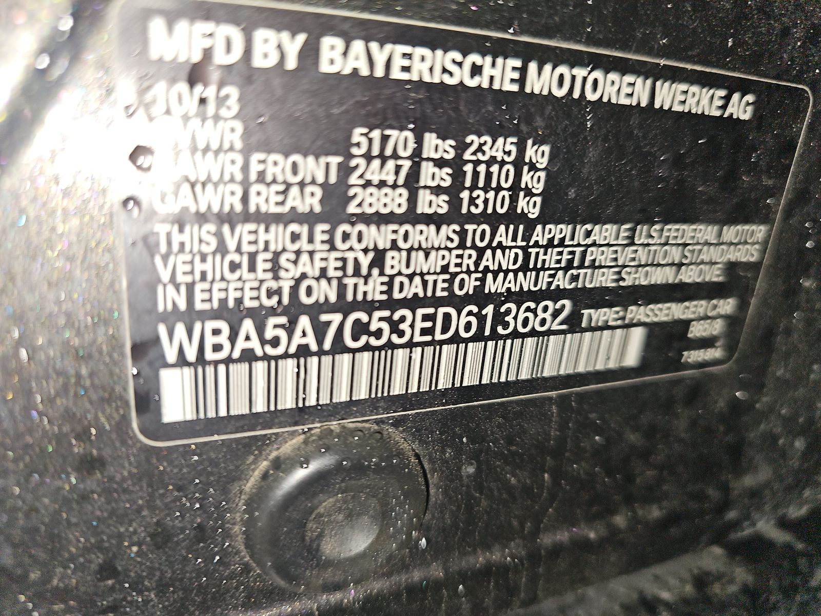 2014 BMW 5 Series 528IX MOD AWD