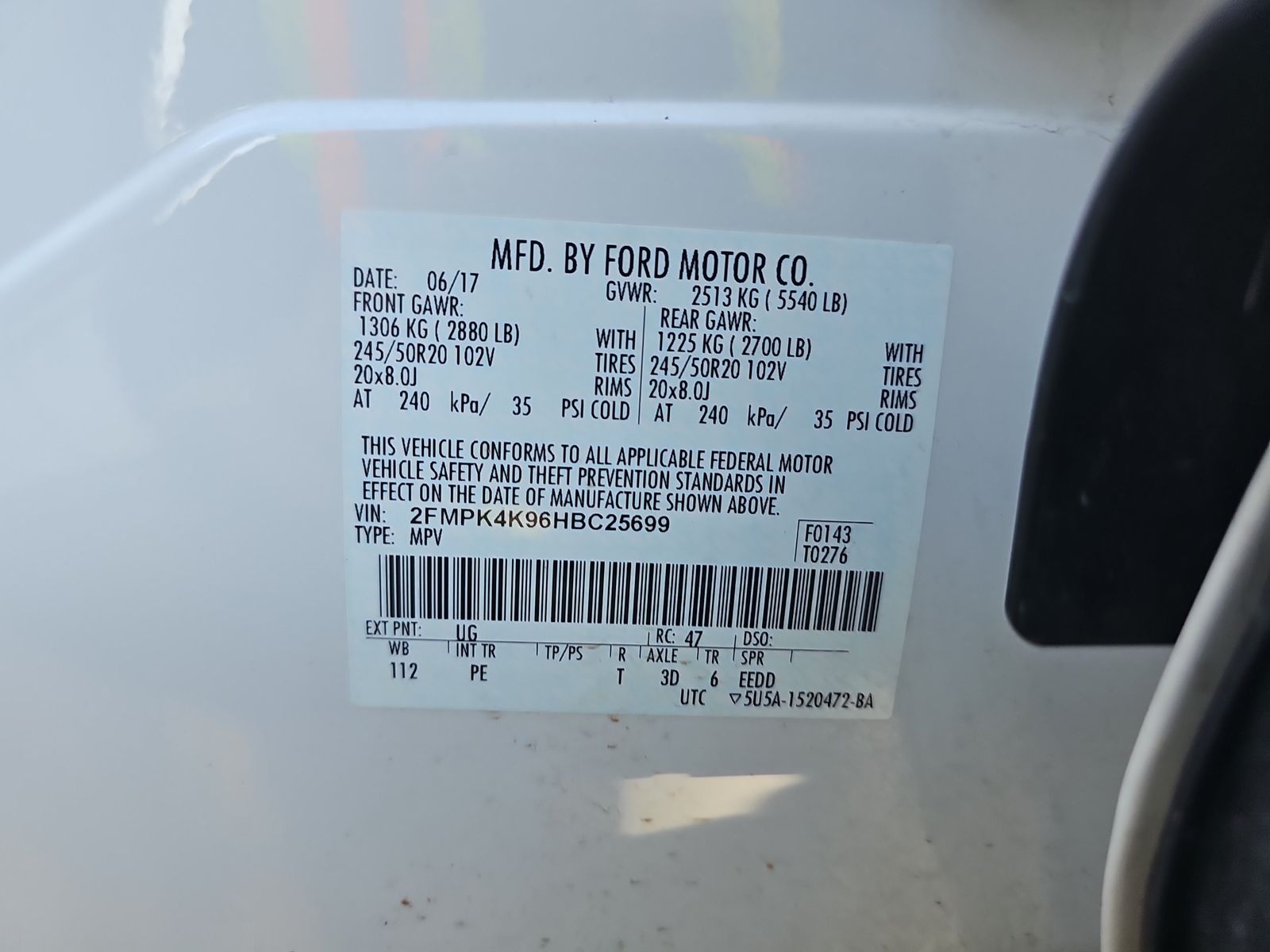 2017 Ford Edge TITANIUM AWD