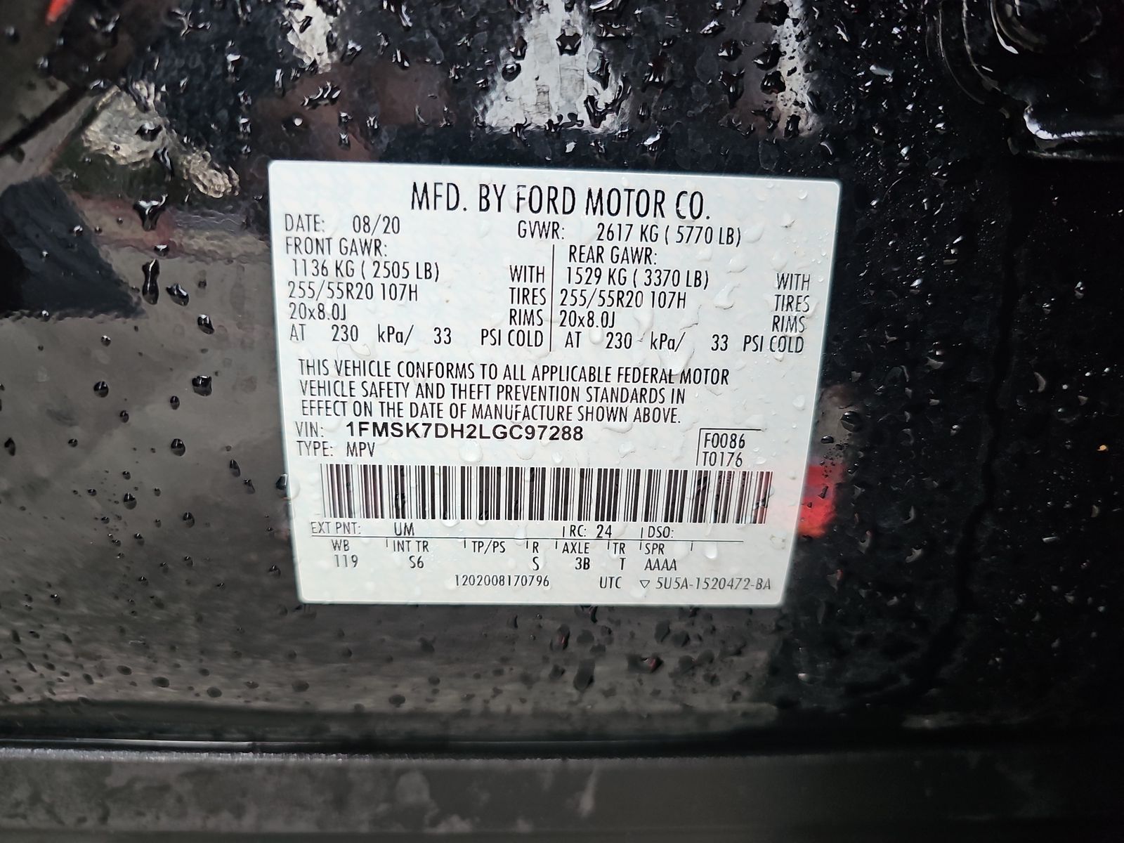 2020 Ford Explorer XLT RWD