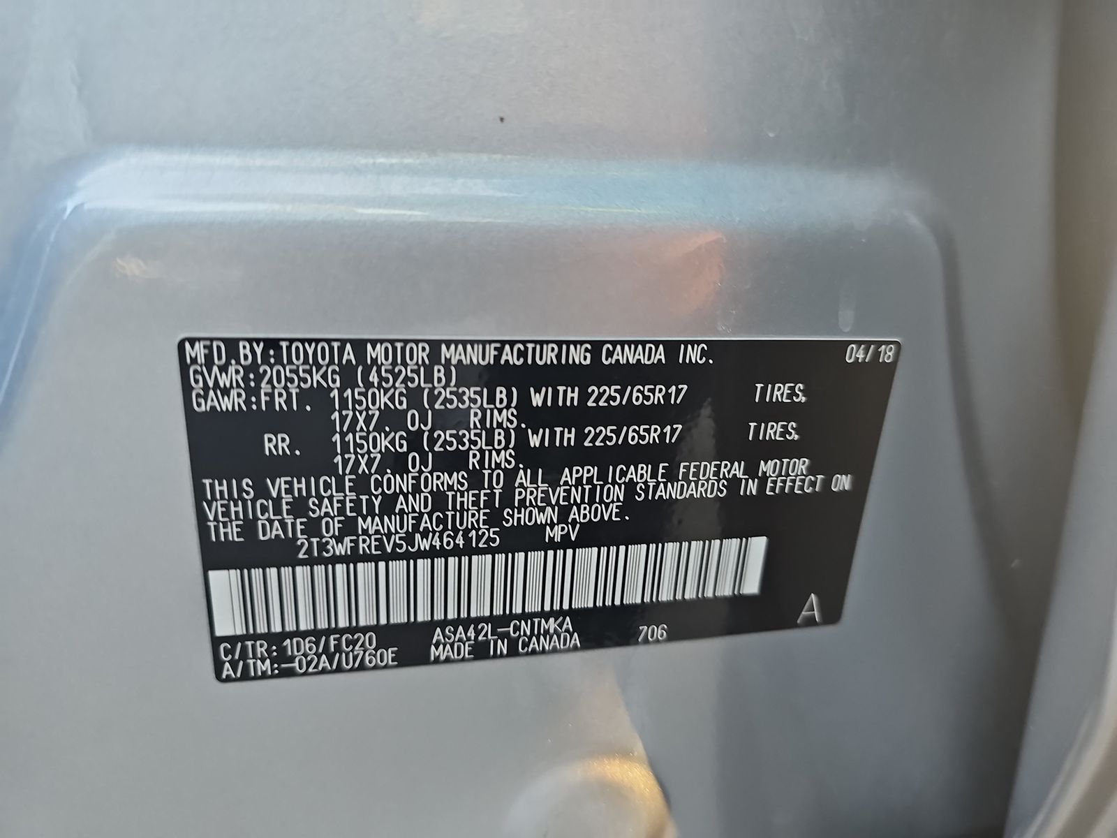 2018 Toyota RAV4 XLE FWD