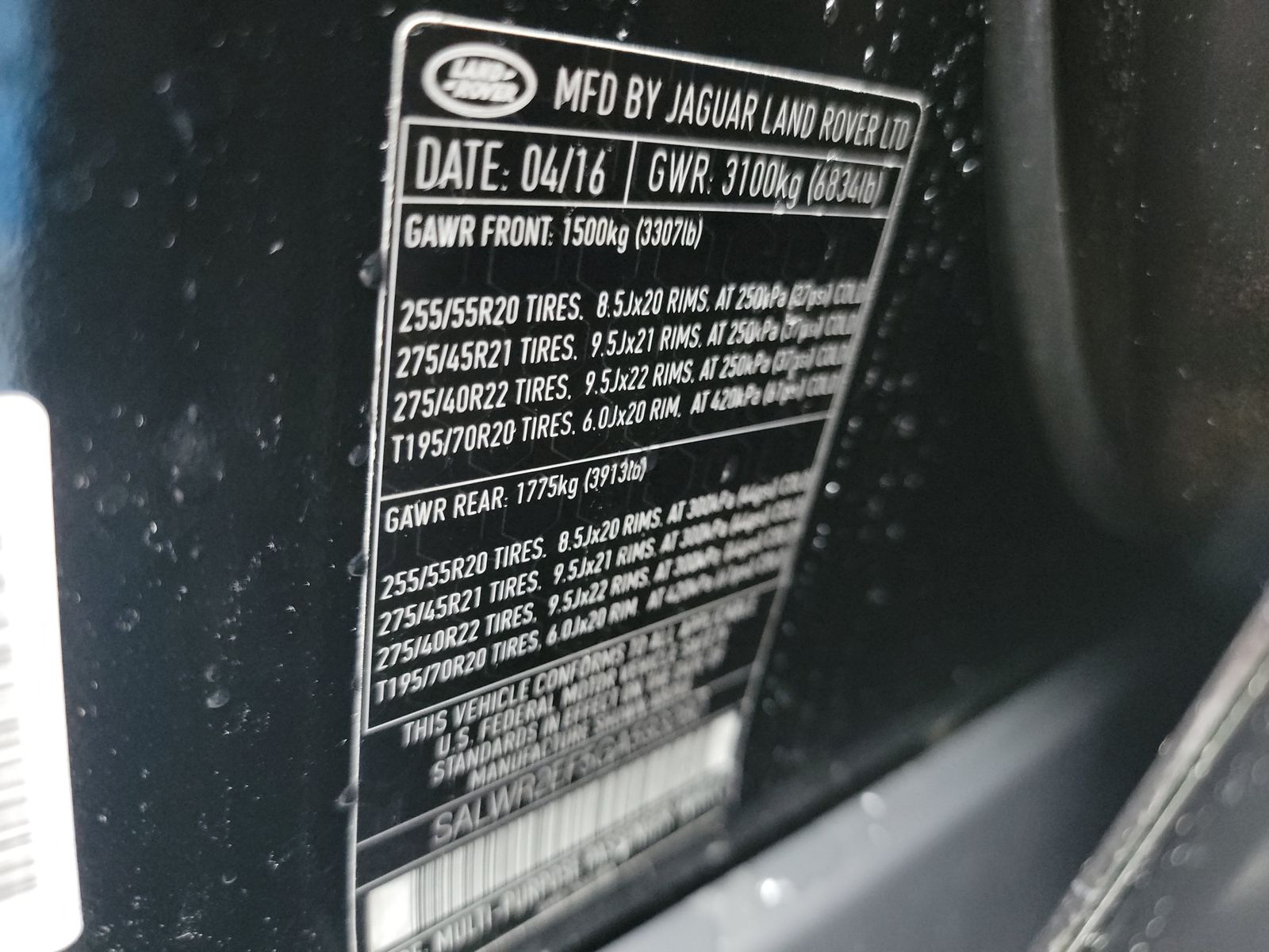 2016 Land Rover Range Rover Sport Dynamic AWD