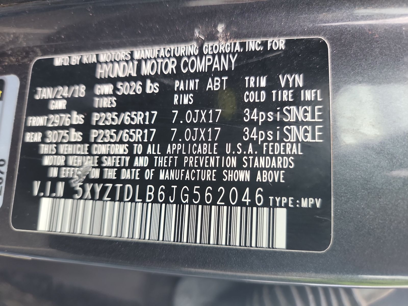 2018 Hyundai Santa Fe Sport 2.4L AWD