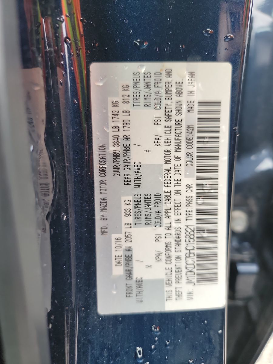 2017 MAZDA CX-3 TOURING FWD