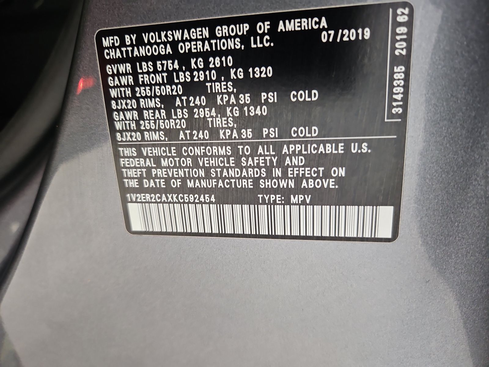 2019 Volkswagen Atlas  FWD