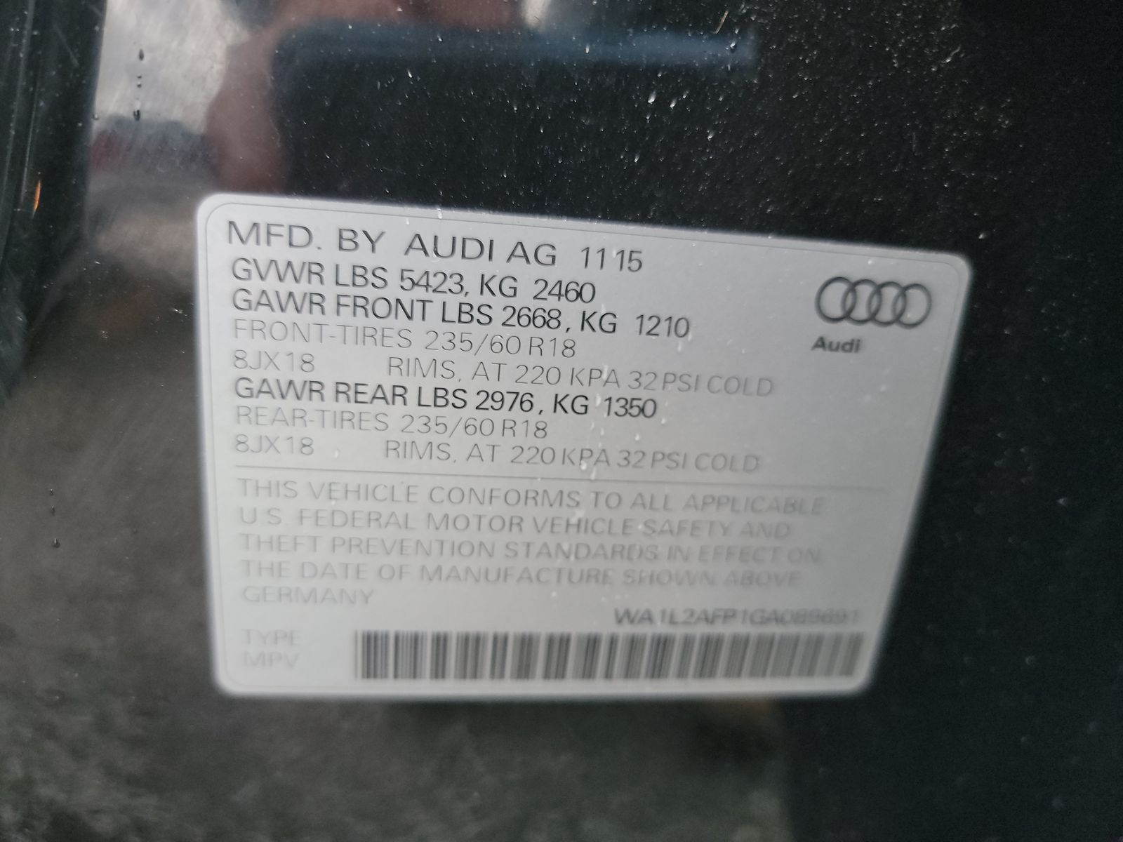 2016 Audi Q5 Premium Plus AWD