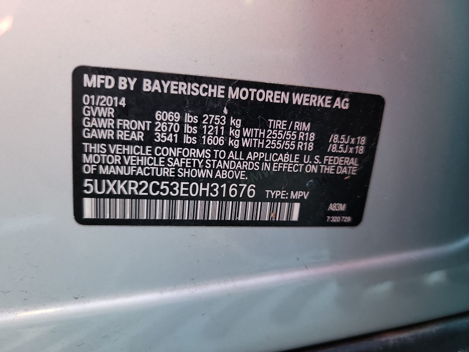 2014 BMW X5 35I SDRIVE RWD