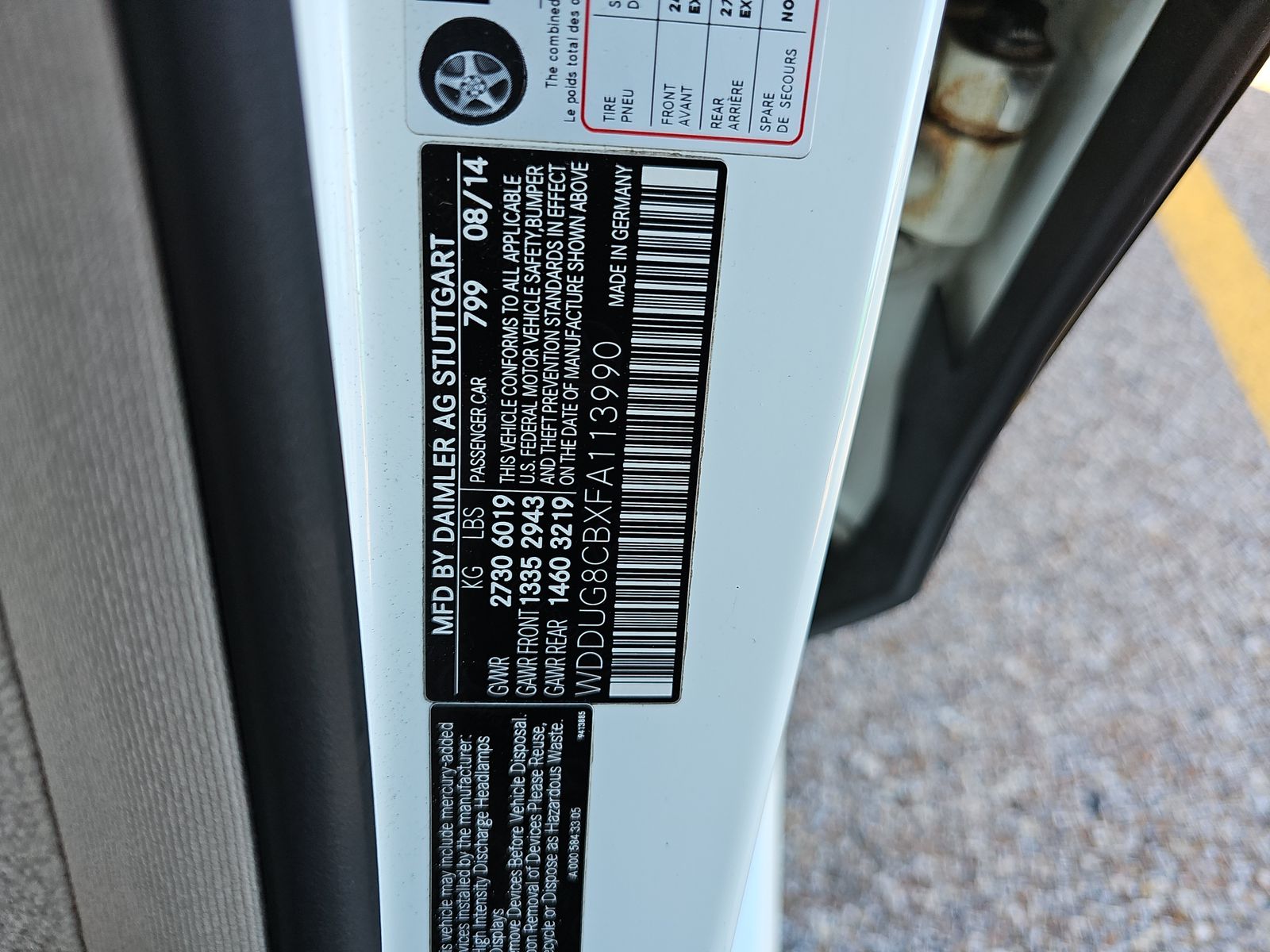 2015 Mercedes-Benz S-Class S550 RWD