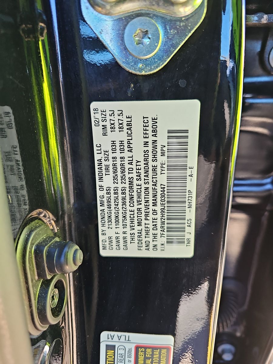 2018 Honda CR-V TOURING AWD