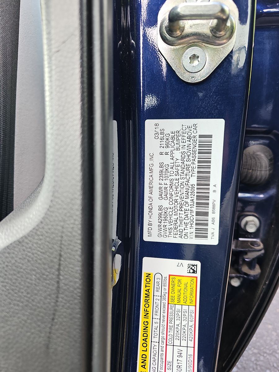 2018 Honda Accord LX FWD