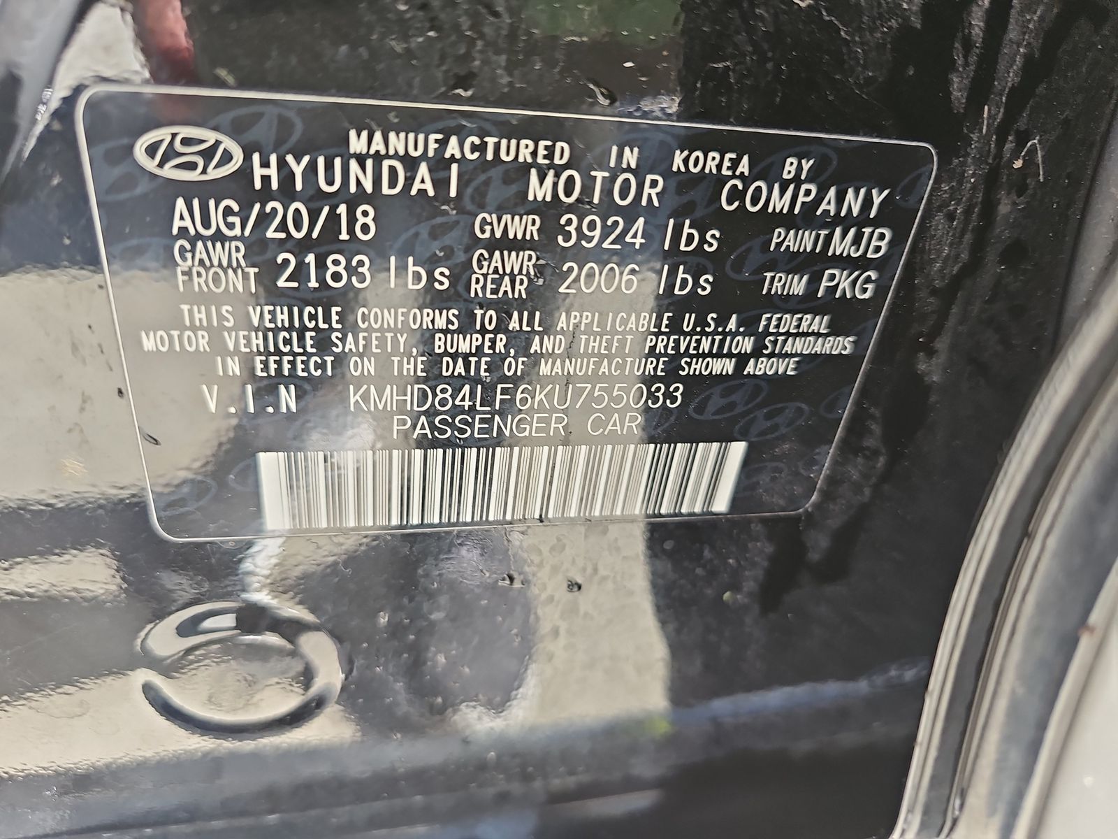 2019 Hyundai Elantra SEL FWD