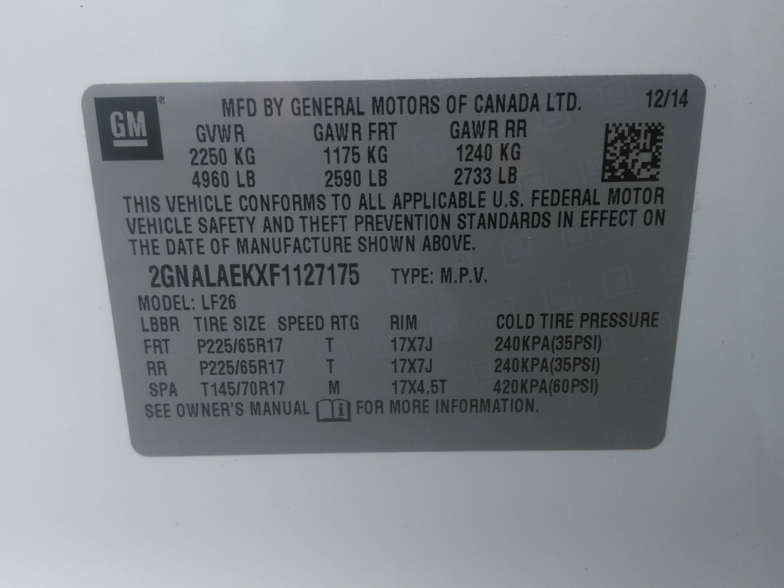 2015 Chevrolet Equinox LS FWD