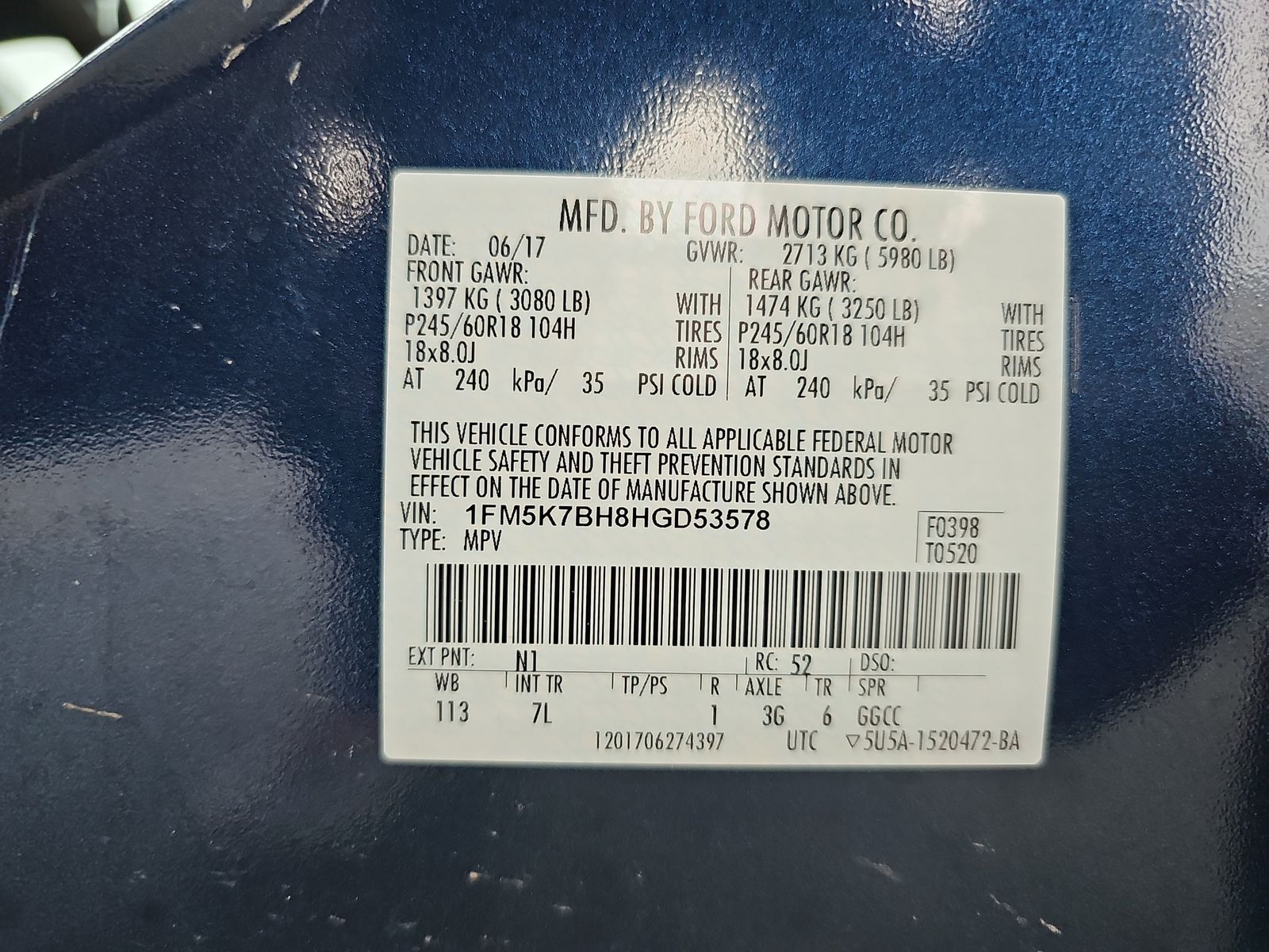 2017 Ford Explorer BASE FWD