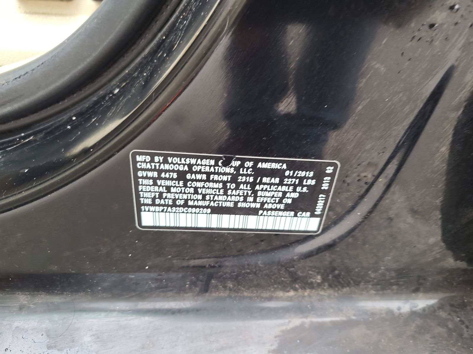 2013 Volkswagen Passat 2.5L SE FWD