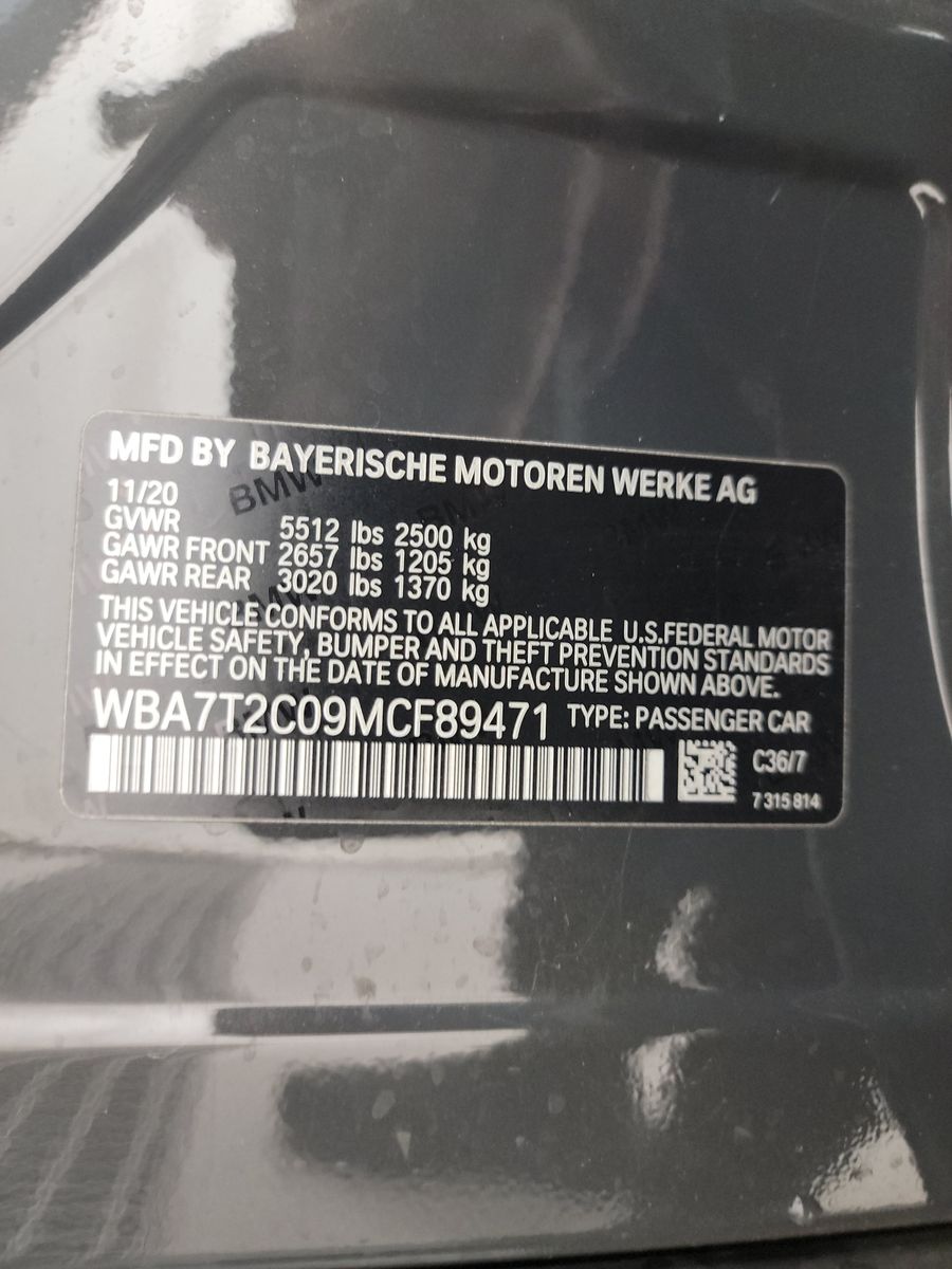 2021 BMW 7 Series 740I MSPT RWD