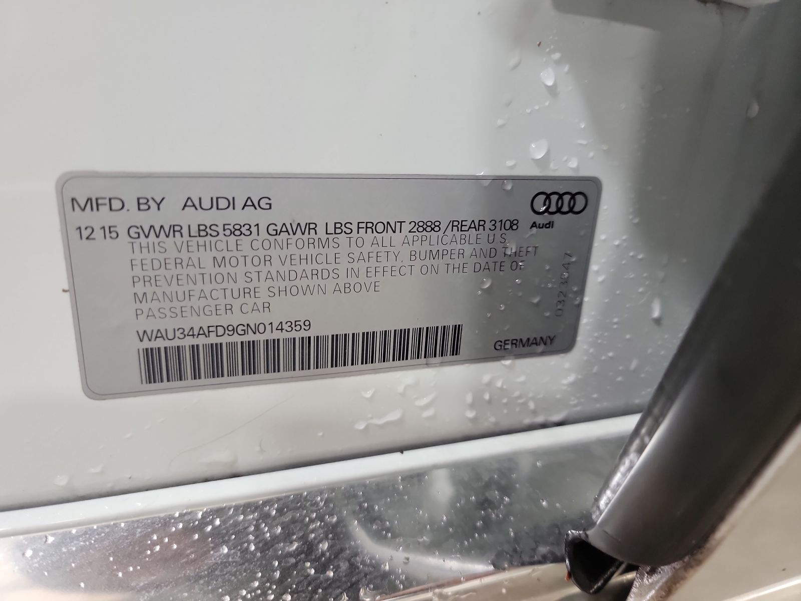 2016 Audi A8 3.0T AWD