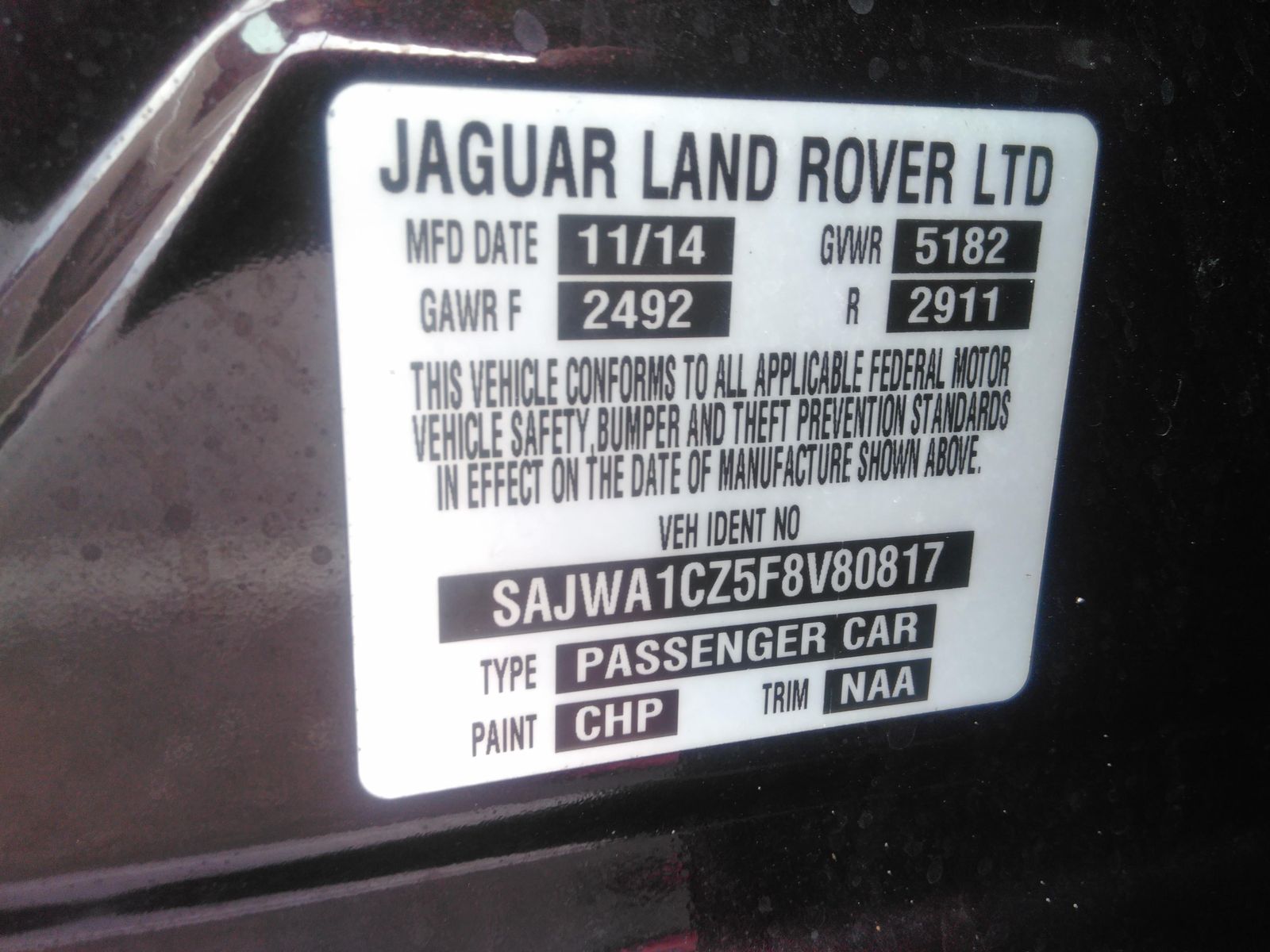 2015 Jaguar XJ  RWD