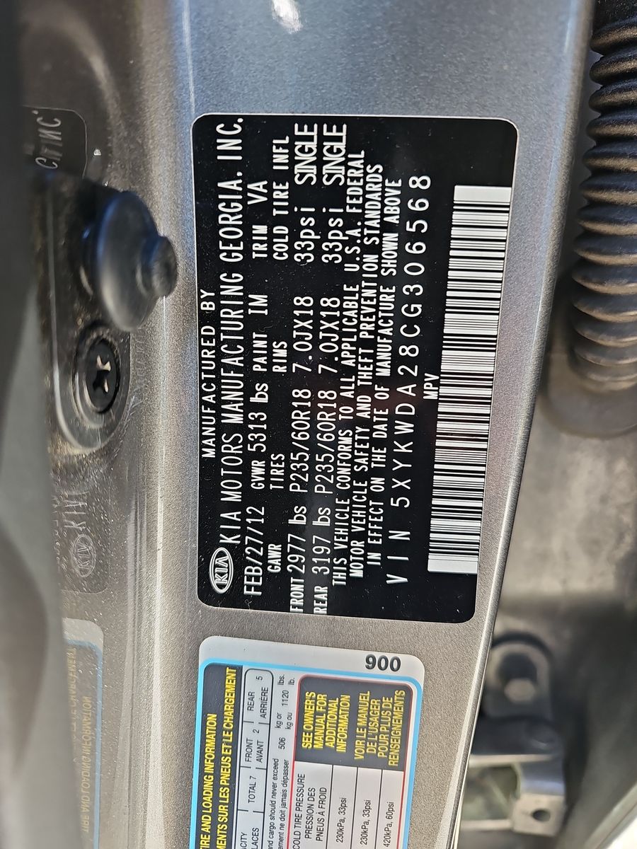 2012 Kia Sorento SX AWD