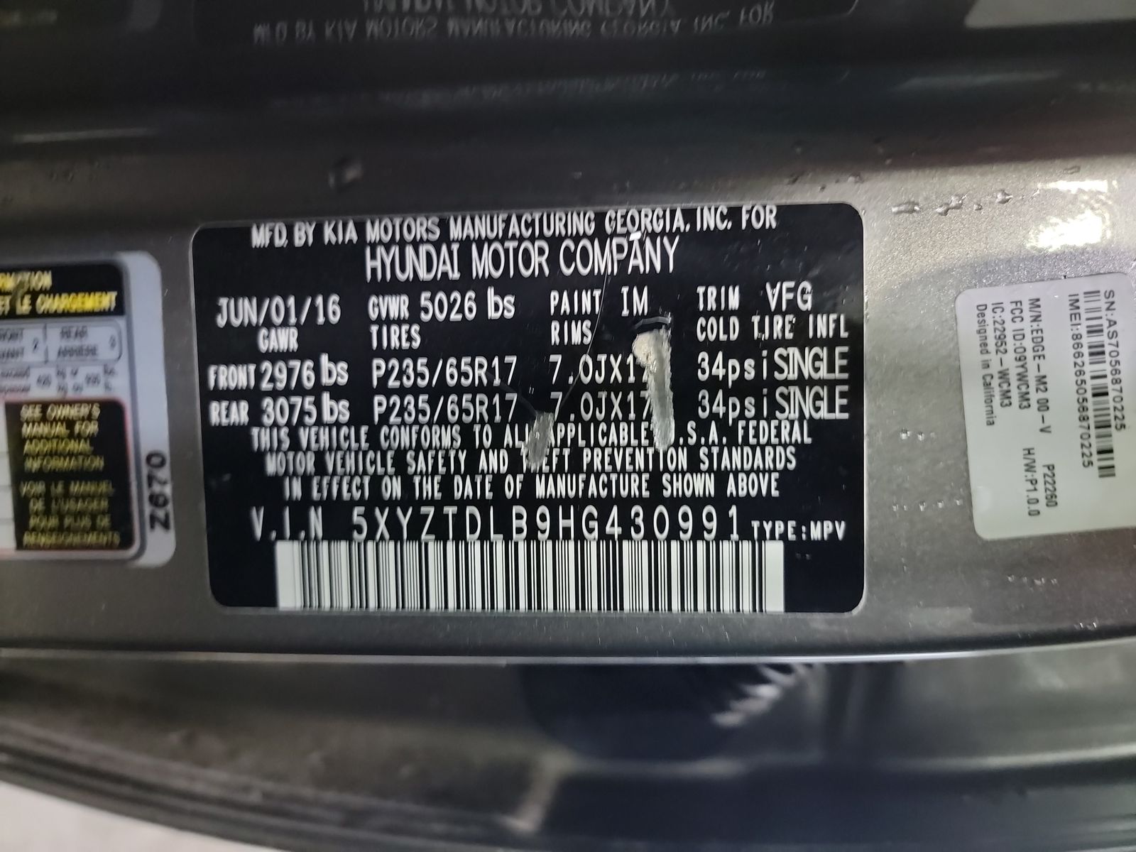 2017 Hyundai Santa Fe Sport 2.4L AWD