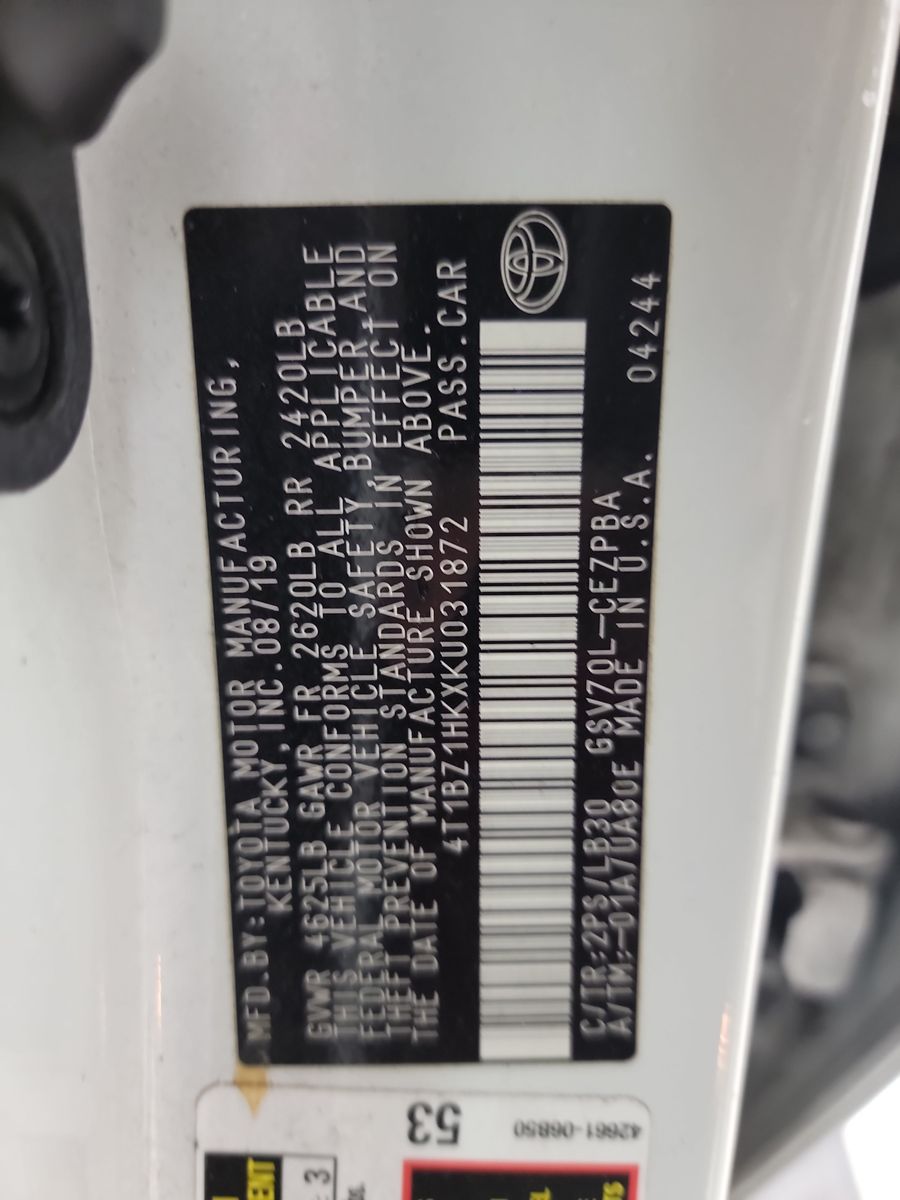 2019 Toyota Camry XSE V6 FWD