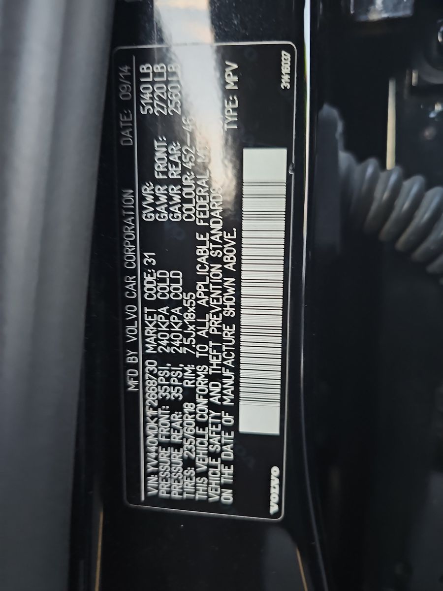 2015 Volvo XC60 T5-E PREMR FWD