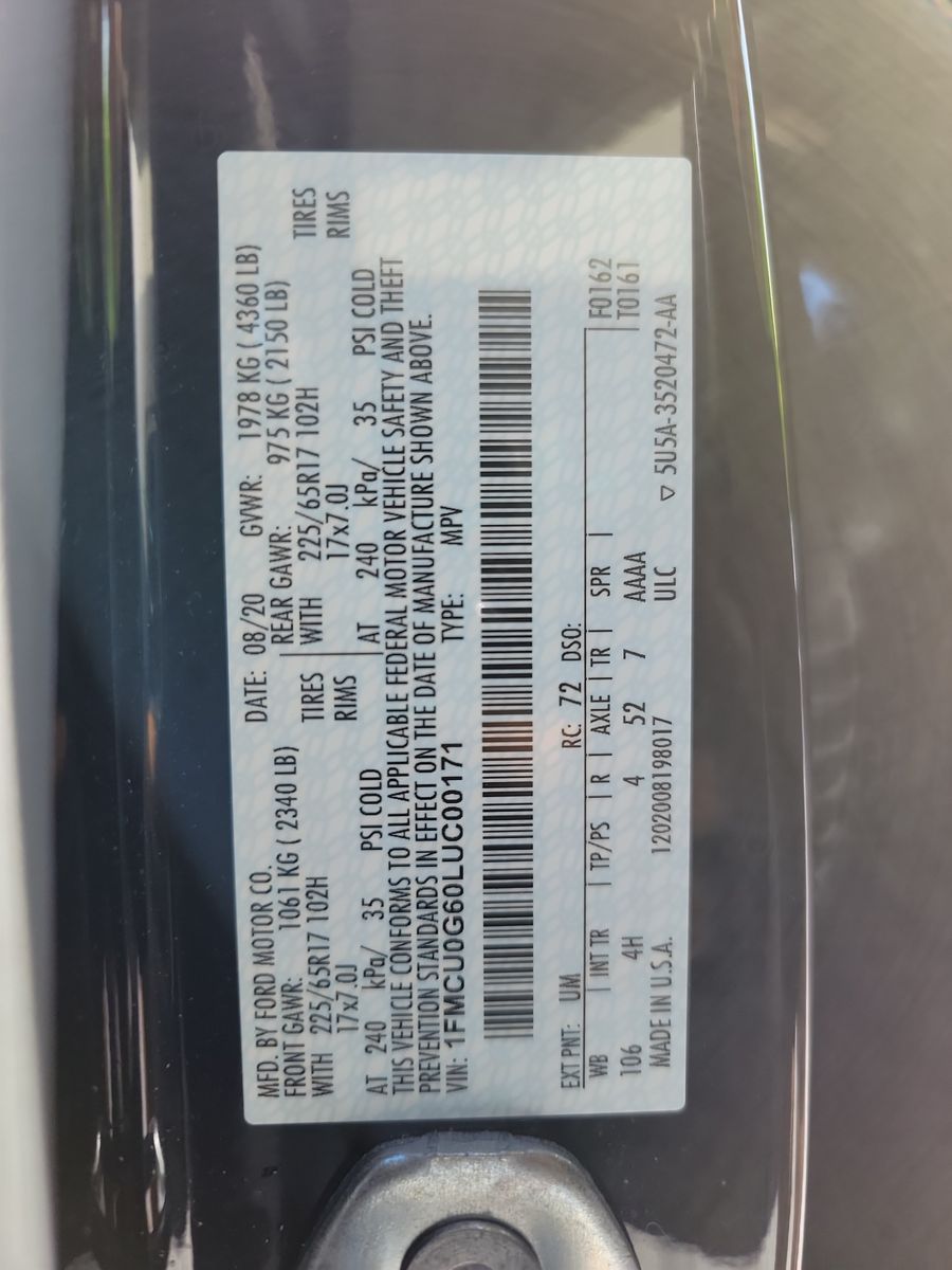 2020 Ford Escape SE FWD