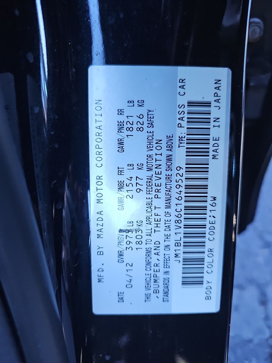 2012 MAZDA MAZDA3 I TOURING FWD