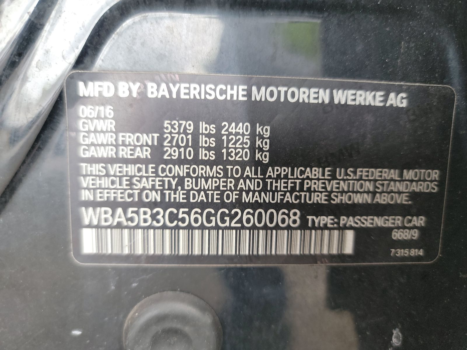 2016 BMW 5 Series 535IX MSPT AWD