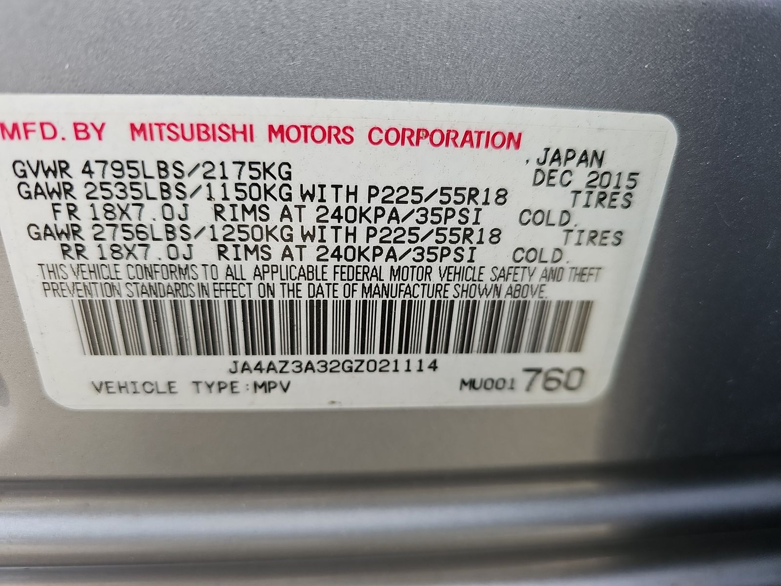 2016 Mitsubishi Outlander SEL AWD