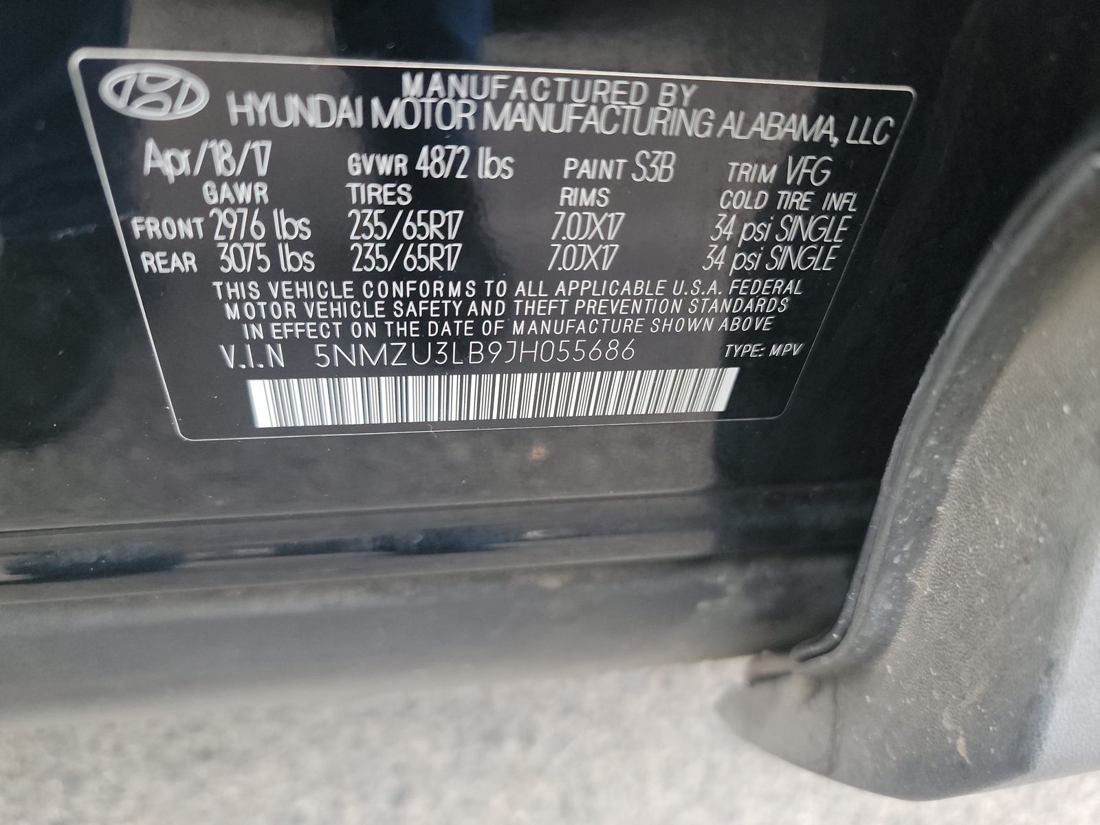 2018 Hyundai Santa Fe Sport 2.4L FWD