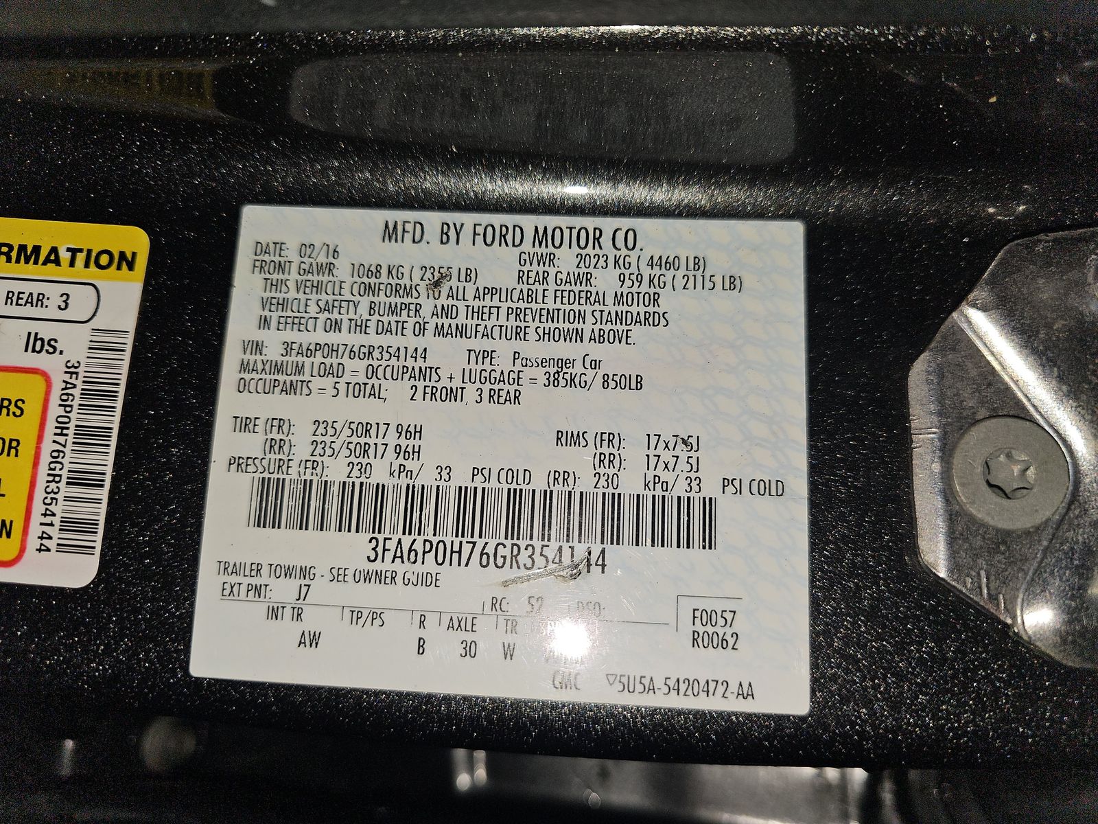 2016 Ford Fusion SE FWD