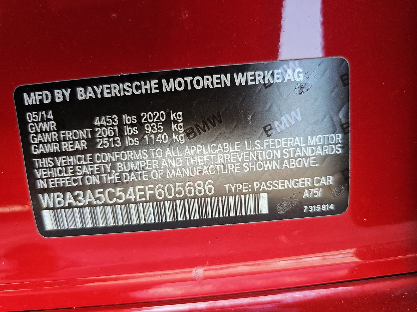 2014 BMW 3 Series 328I LUX RWD